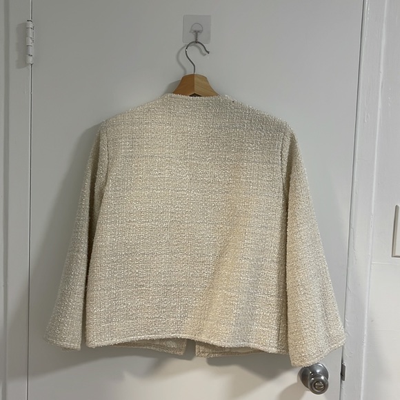 Basic Ivory Tweed Jacket - Picture 8 of 14